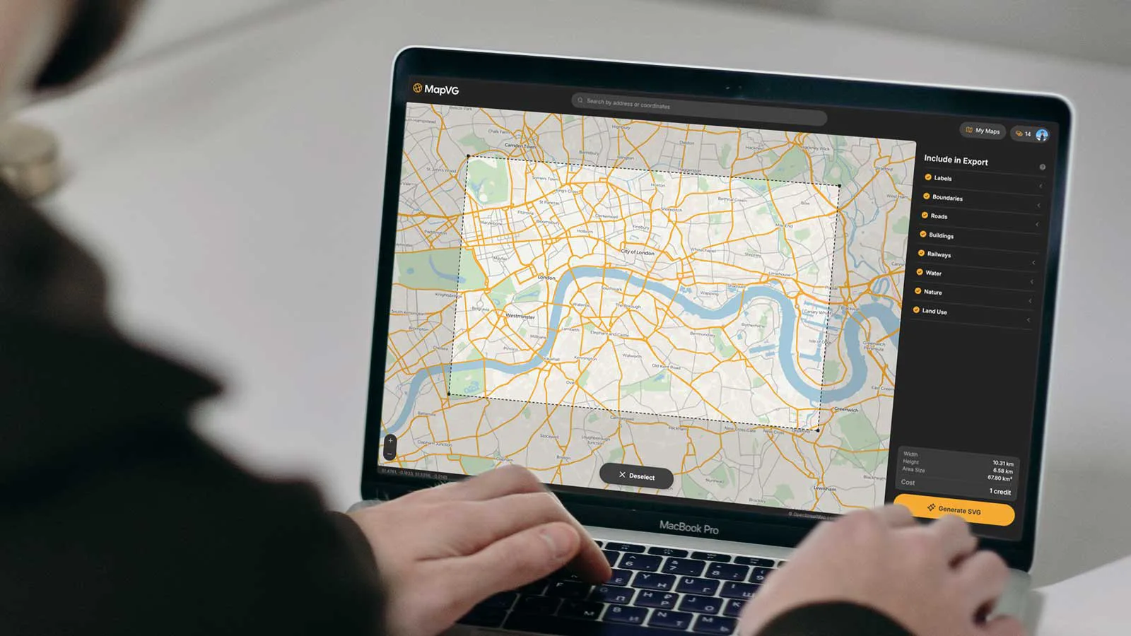 MapVG: generating clean vector maps from any location on Earth